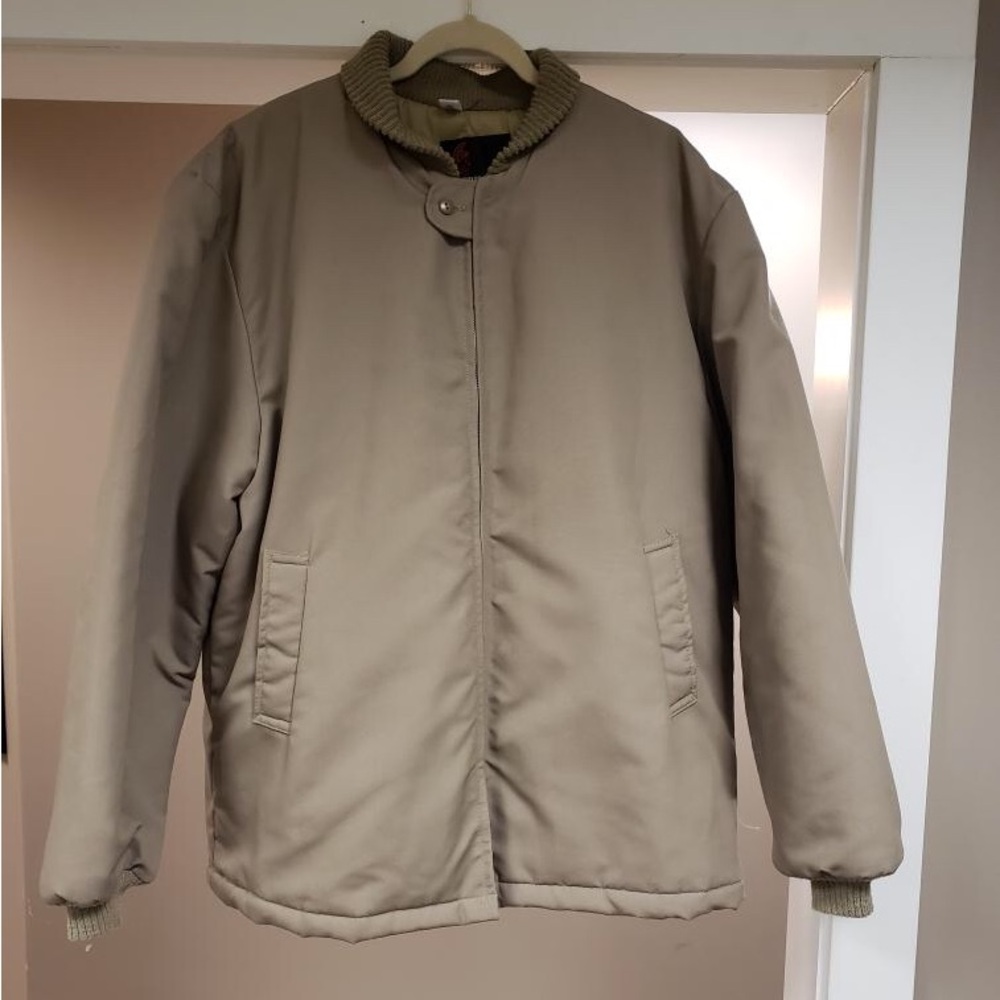 Men's Insulated Tan Jacket by American Jac  Made In USA 2X VINTAGE